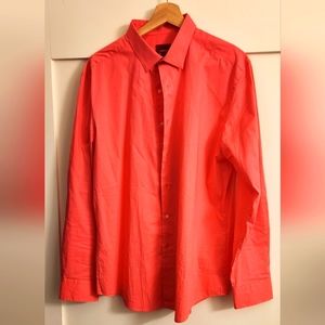 ALFANI Men's Slim-Fit Stretch Solid Dress Shirt Size Large